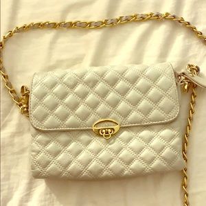 Quilted cross body leather bag